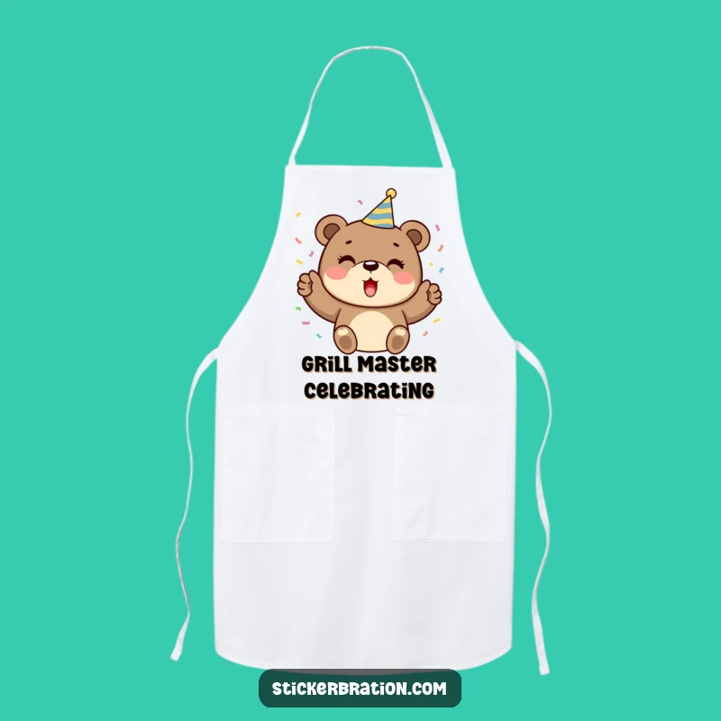 Funny Bear Party Apron: Cook Up Fun at Your Next Bash!