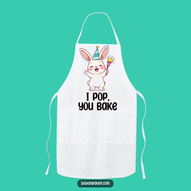 Funny Bunny Party Chef Apron: Cheerful Character Kitchen Fun, Hilarious Gift!