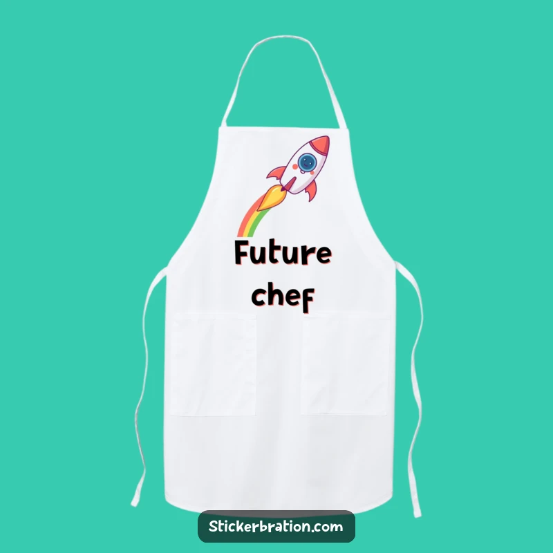Funny Rocket Apron - Cook Up Cosmic Creations