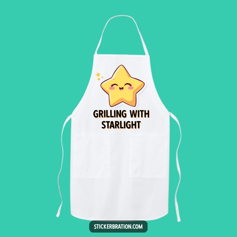 Funny Winking Star Apron: Add Sparkle to Your Culinary Creations