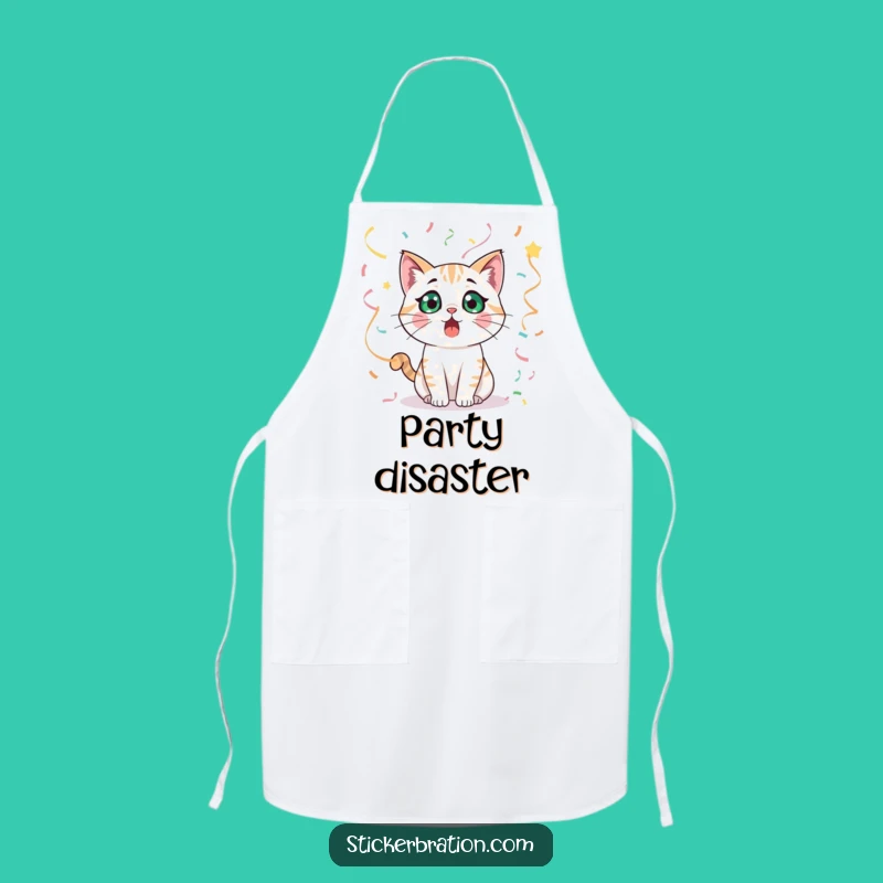 Funny Surprised Cat Apron: Cook with Surprise in This Streamer Character's Style