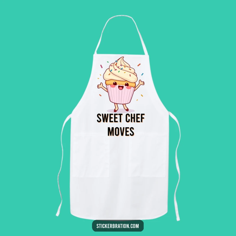 Funny Dancing Cupcake Apron: Bake with Joy and Sweet Style
