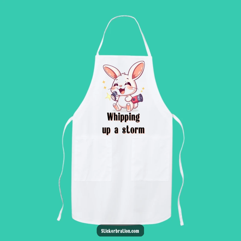 Funny Excited Bunny Apron - Cook with Festive Fun and Character Art