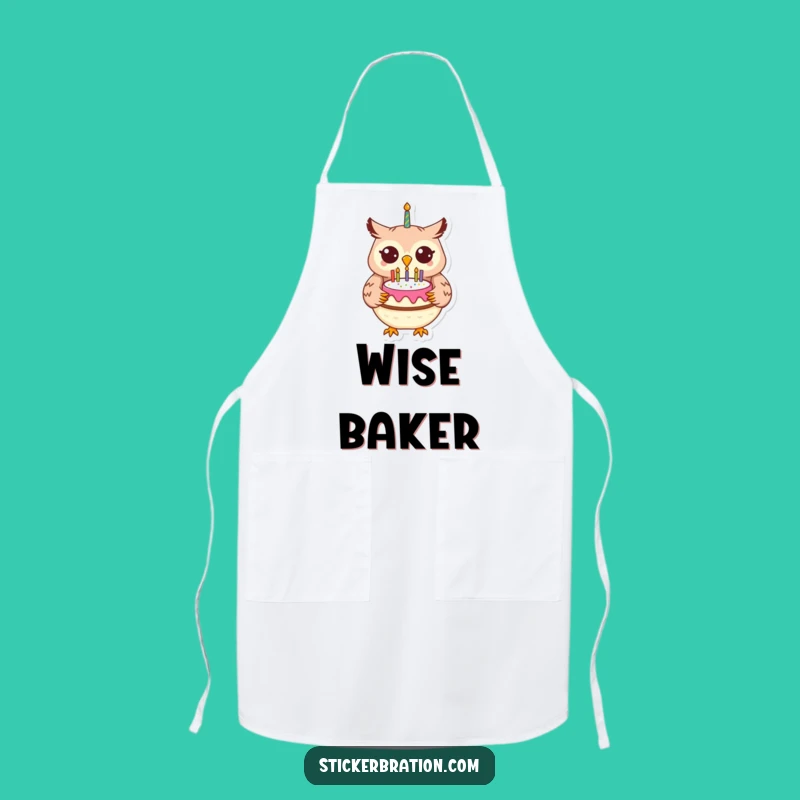 Funny Owl Birthday Apron: Bake with Wisdom in This Cheerful Character's Style