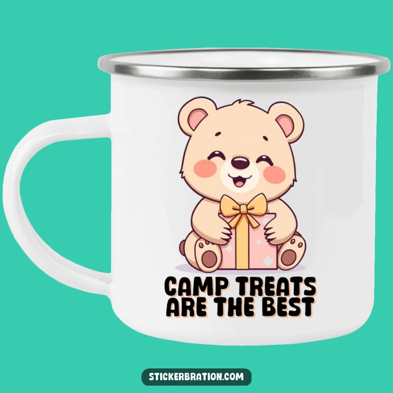 Funny Bear Cub Gift Camping Mug: Your Cheerful Companion for Outdoors