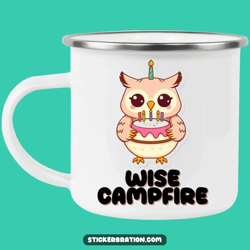 Funny Owl Birthday Camping Mug: Your Cheerful Companion for Birthday Campouts
