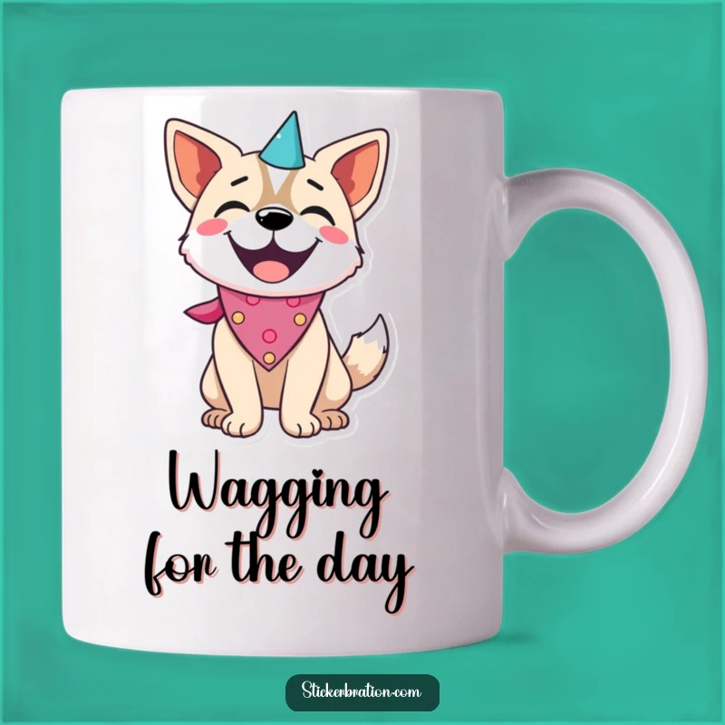 Funny Dog Party Mug: Wagging Tails, Your Perfect Celebration Cup!