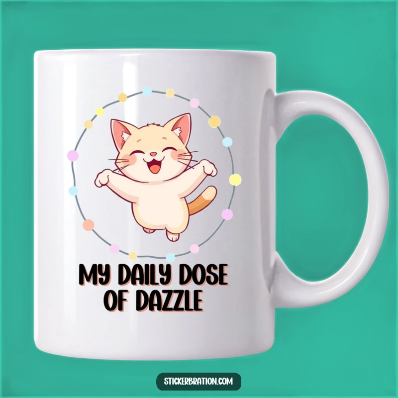 Funny Cat Hoop Lights Mug - Hilarious Feline Gift for Cat Lovers