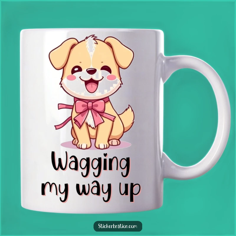 Funny Dog Wiggle Mug: Adorable Cartoon Canine Makes a Hilarious Gift for Dog Lovers