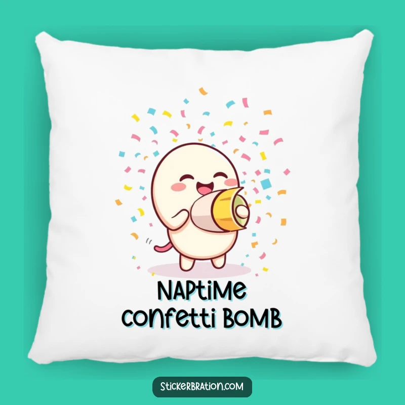 Funny Confetti Cannon Pillow: Huggable Joy and Humorous Celebration Comfort