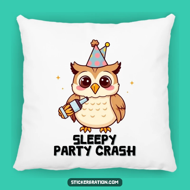 Funny Owl Party Pillow: Snuggle Up to Fun, Perfect Accent Piece!