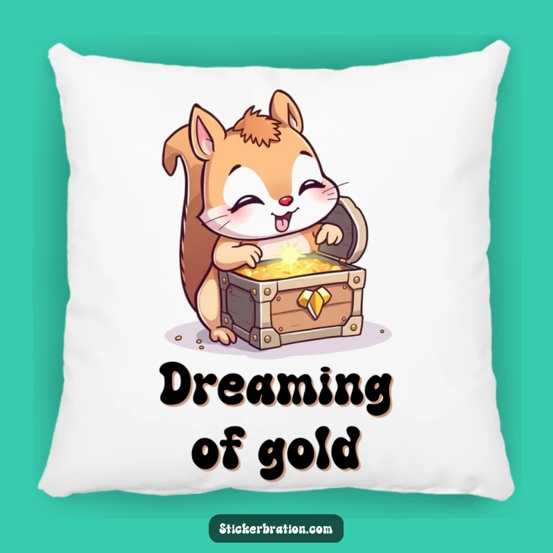 Funny Squirrel Treasure Pillow - Cozy Comfort with a Hilarious Discovery, Great Gift!