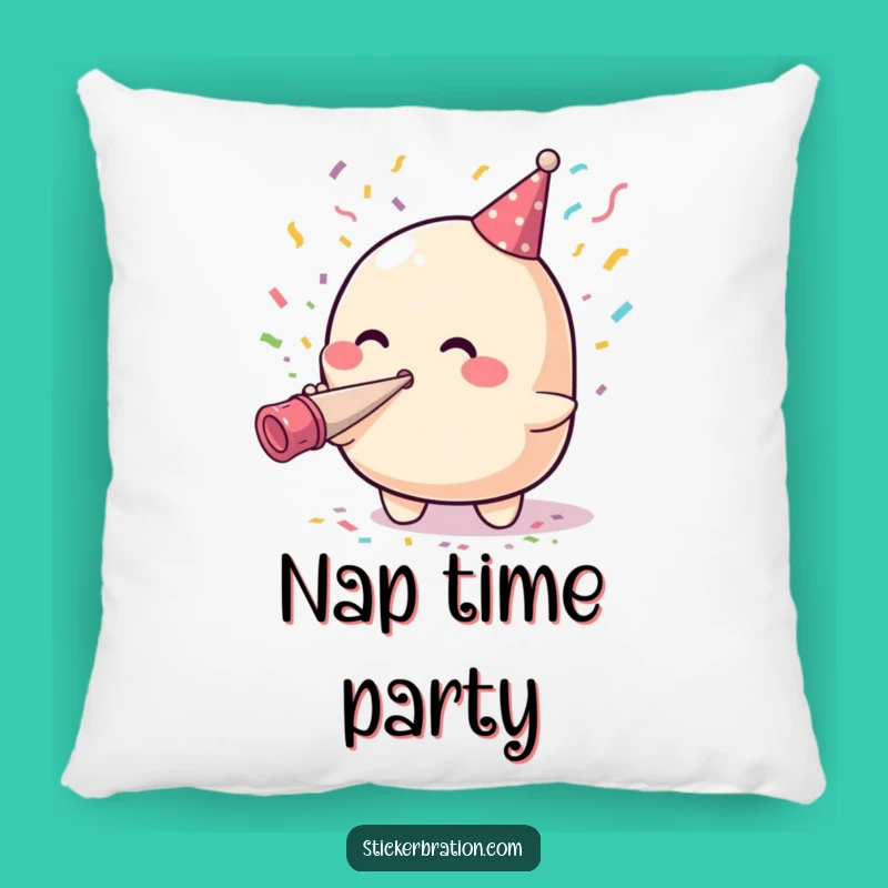 Funny Blob Party Horn Pillow: Cuddle Up with This Hilarious Character and Feel the Fun