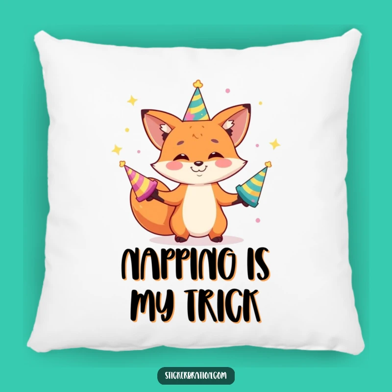Funny Fox Juggling Pillow: Cozy Playful Party Cushion for Comfort