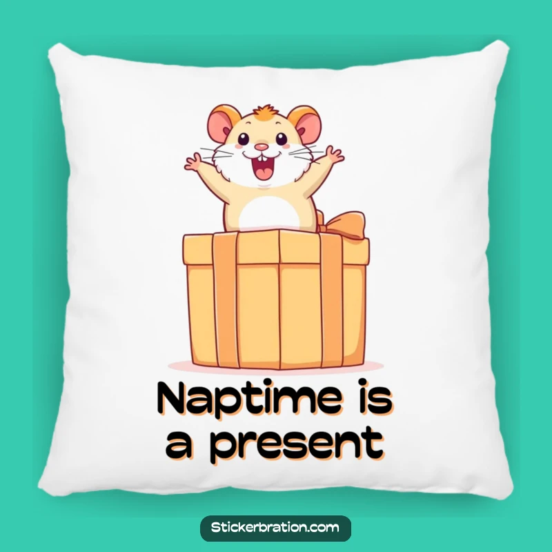 Funny Hamster Present Pillow - Hilarious Comfort Gift for Hamster Fans