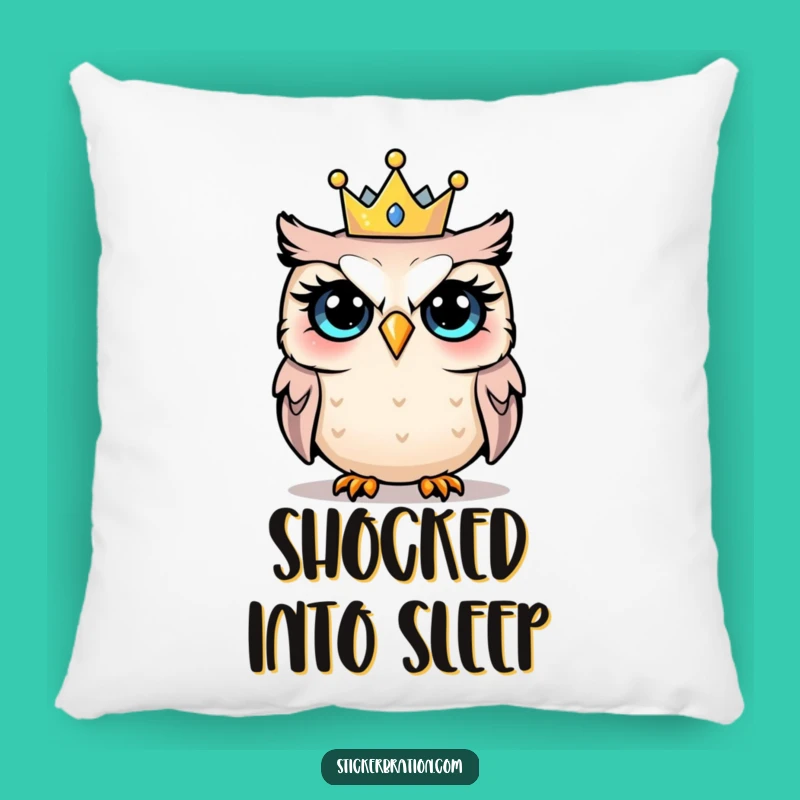 Funny Shocked Owl Party Pillow: Add Cozy Humor to Your Space