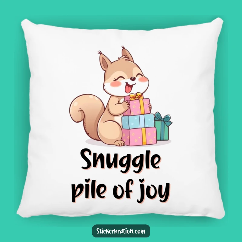 Funny Giggling Squirrel Gifts Pillow: Add Cozy Cheer to Your Space