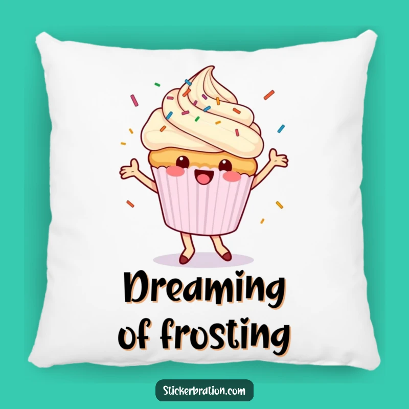 Soft Funny Dancing Cupcake Pillow: Cuddle Up with Sweet Comfort