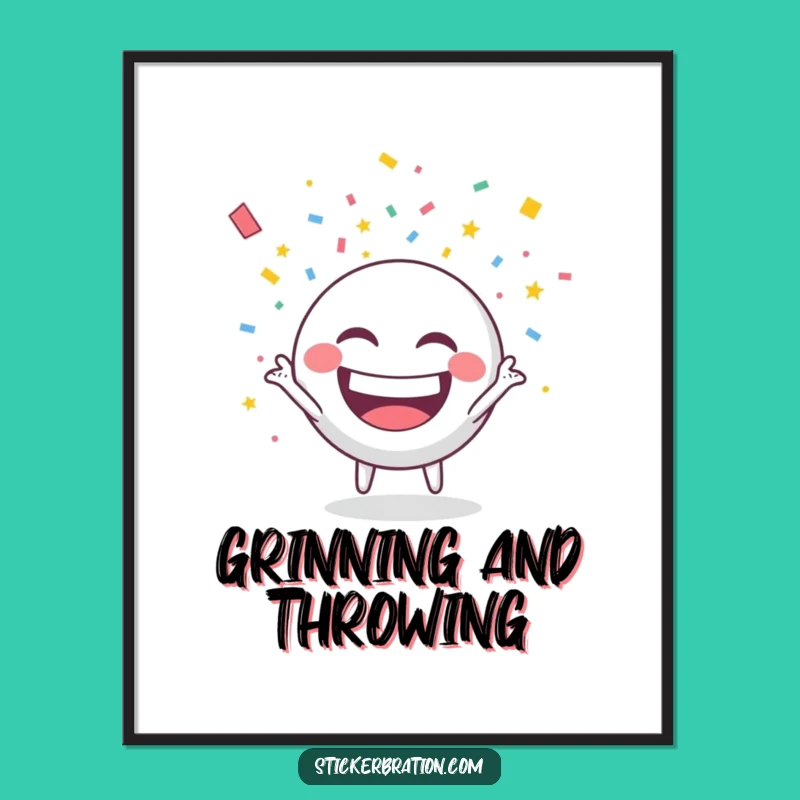 Funny Confetti Art Print: Instant Cheerful Decor for Party Lovers
