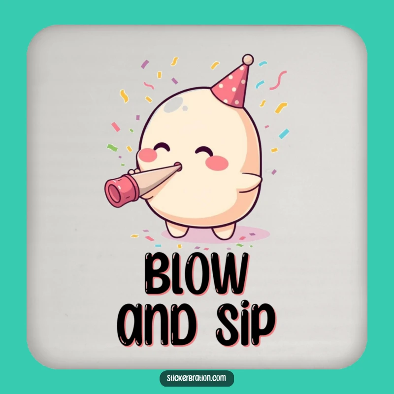 Funny Blob Party Horn Coasters: Protect Surfaces with This Hilarious Set