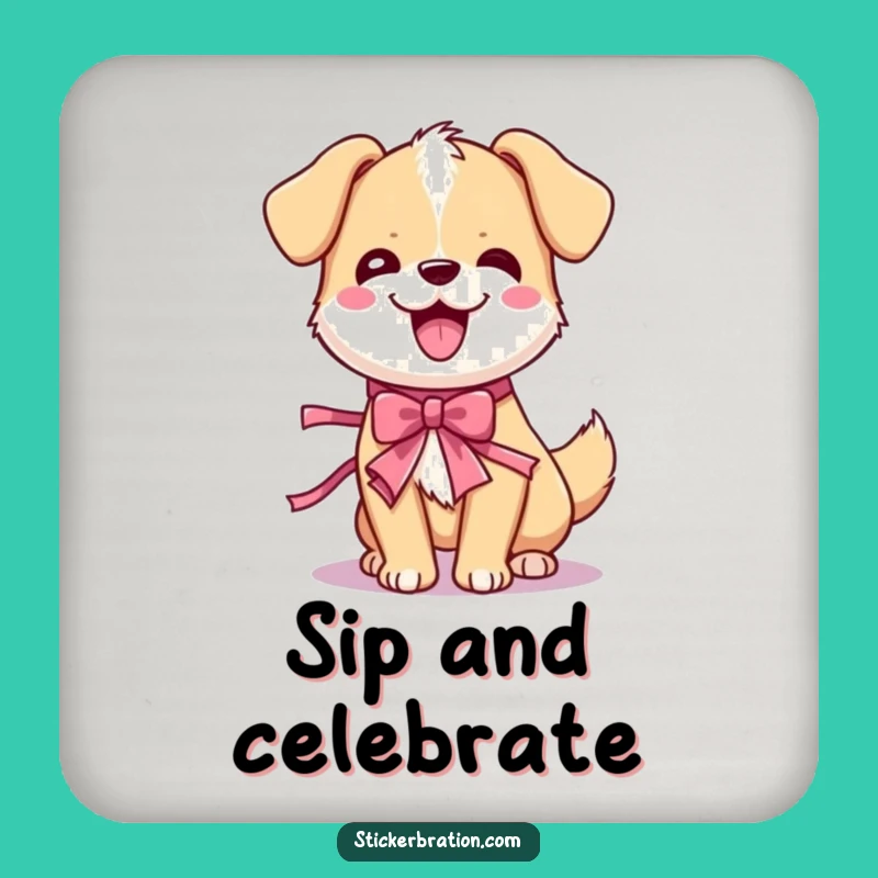 Funny Dog Wiggle Coasters: Cute Cartoon Pup Party Protection, Hilarious Gift Set