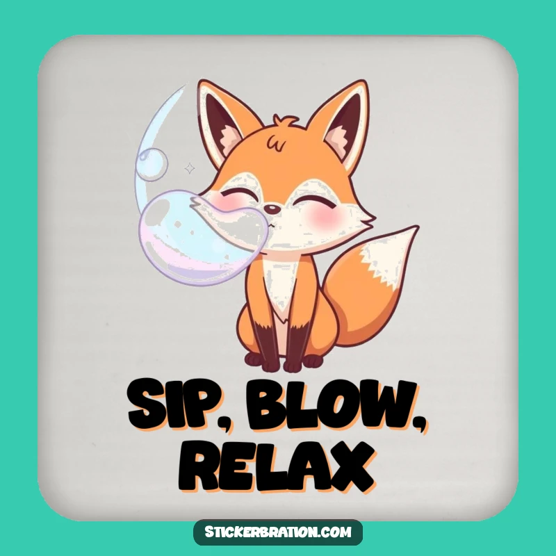 Funny Fox Bubble Coaster - Add Playfulness to Your Table Gift
