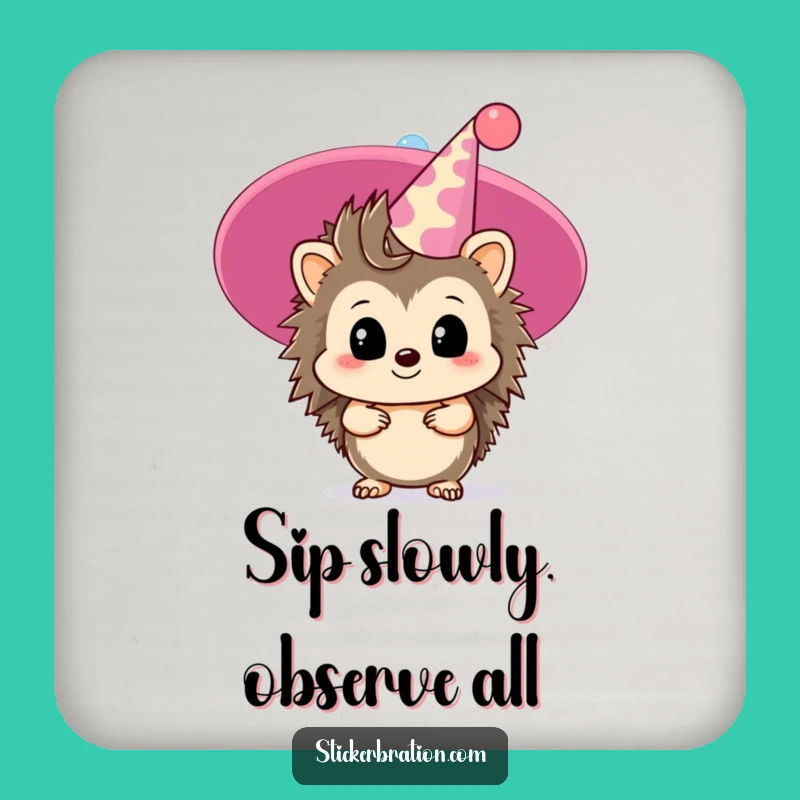 Funny Hedgehog Shy Party Coasters: Protect Surfaces with Gentle Style