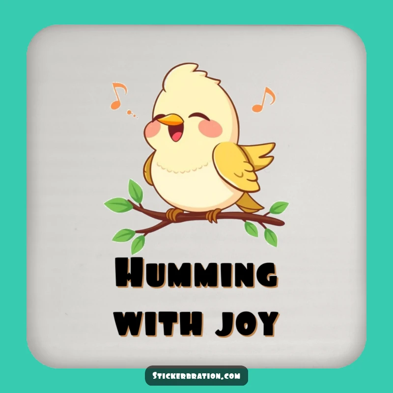 Funny Bird Song Coaster - Protect Surfaces with Melody, Charming Decor Gift!