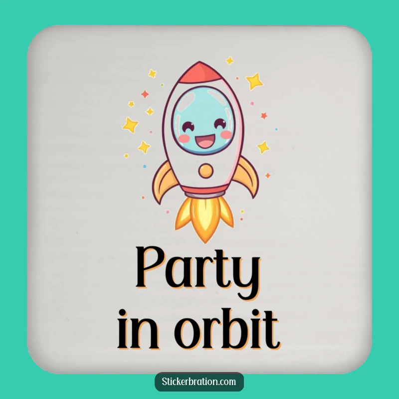 Protective Funny Rocket Blast Off Coaster, Add Stellar Style to Tables