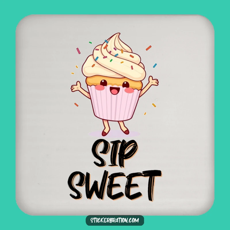 Protective Funny Dancing Cupcake Coaster, Add Sweet Charm to Tables