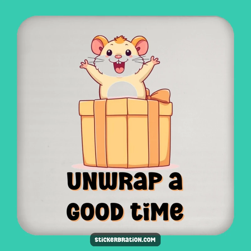 Funny Hamster Present Drink Coaster - Hilarious Pet Table Accessory