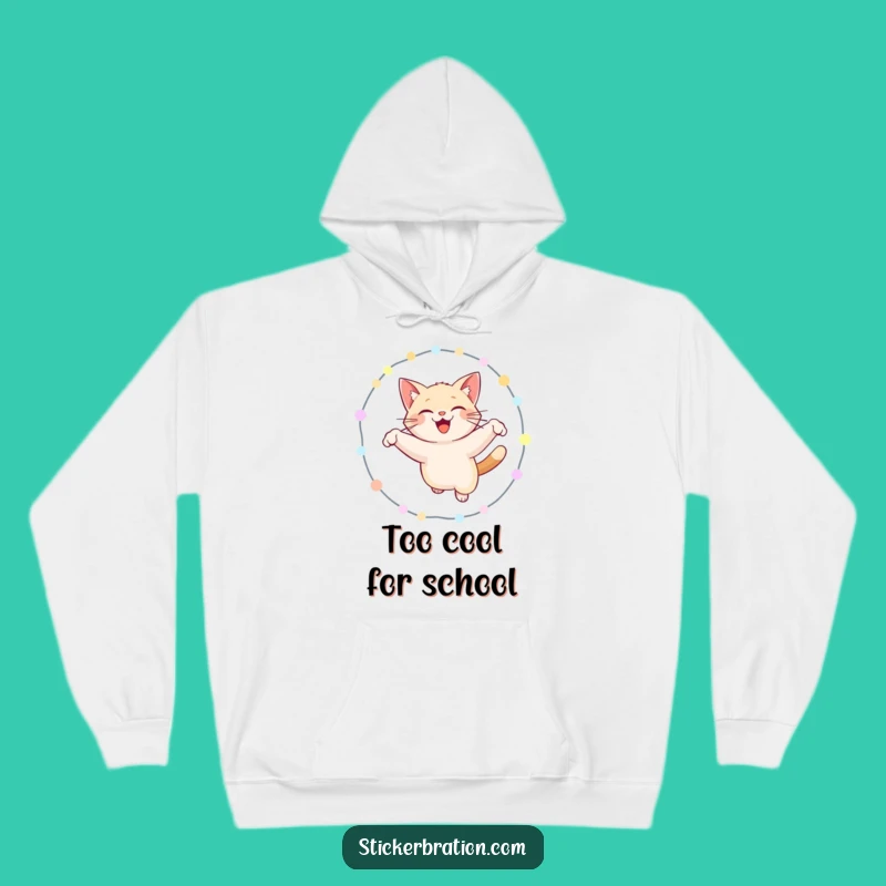 Cozy Funny Cat Hoop Lights Hoodie - Hilarious Feline Gift for Warmth