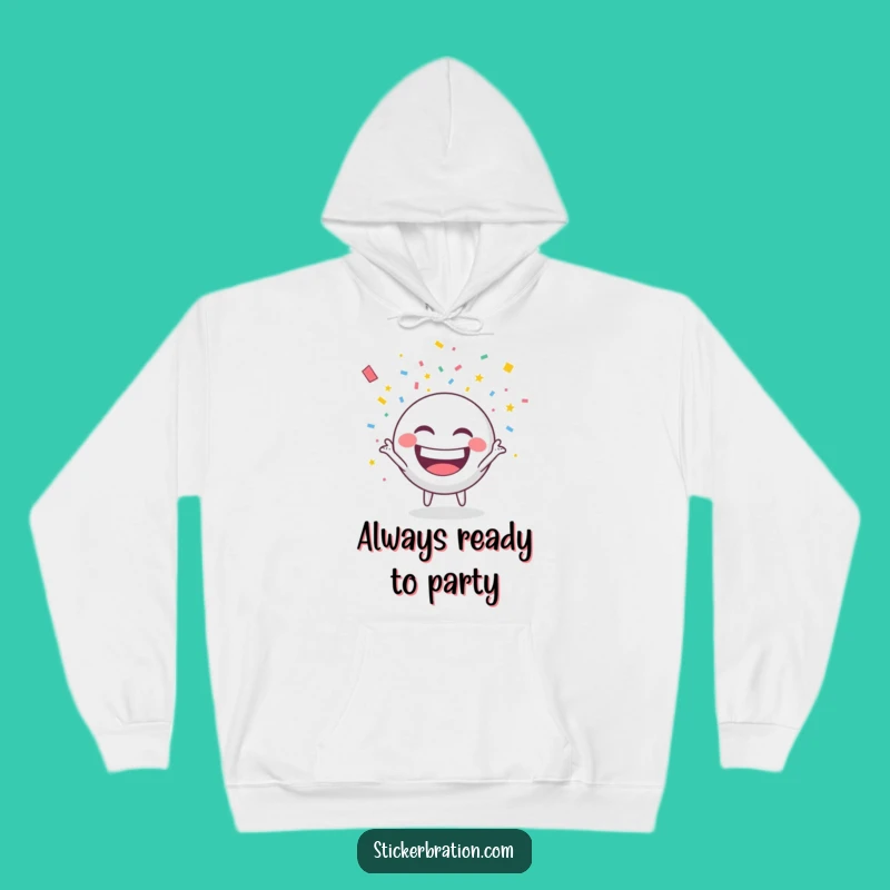 Funny Confetti Celebration Hoodie: Cozy and Cheerful Gift for Party Goers