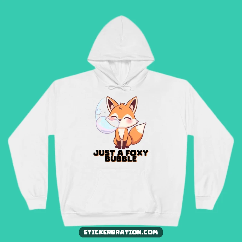 Funny Fox Bubble Hoodie - Cozy & Playful Warmth Gift