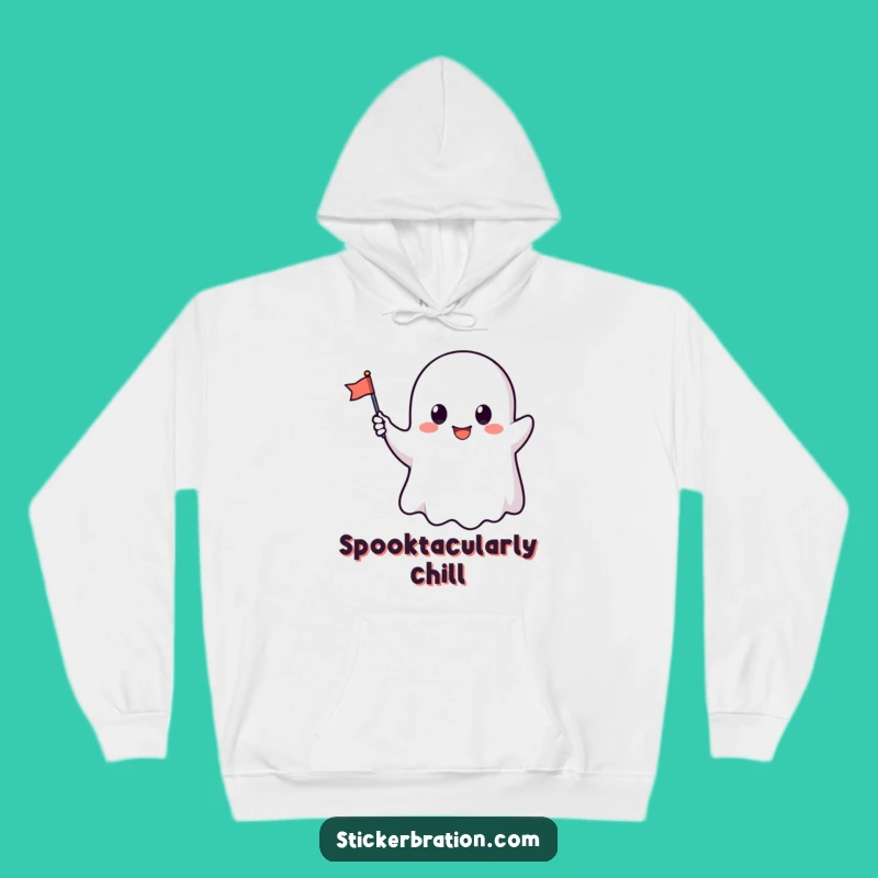 Funny Ghost Flag Hoodie: Cozy Spooky Style, Perfect Humorous Gift