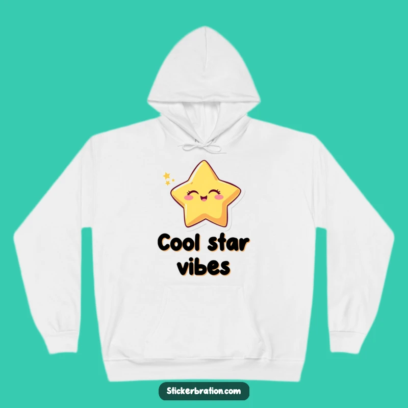 Funny Winking Star Hoodie: Cozy Up in This Sparkly Character's Glow