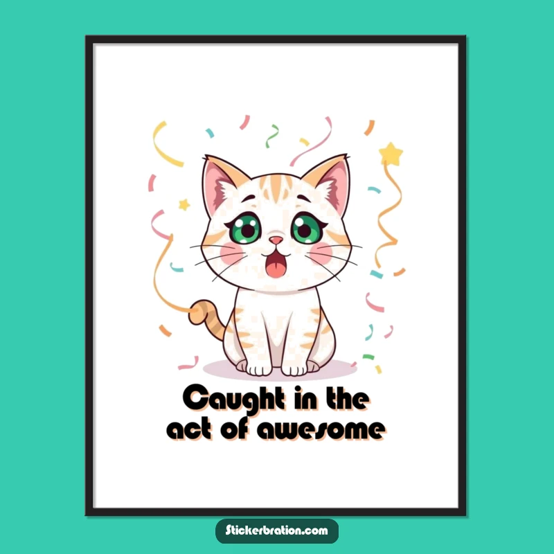 Free Printable Surprised Cat Wall Art: Funny Downloadable Decor for Cat Lovers