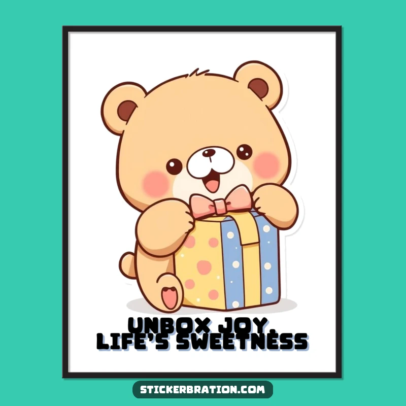Free Printable Wall Art: Bear's Gift Galore! Funny Downloadable Decor