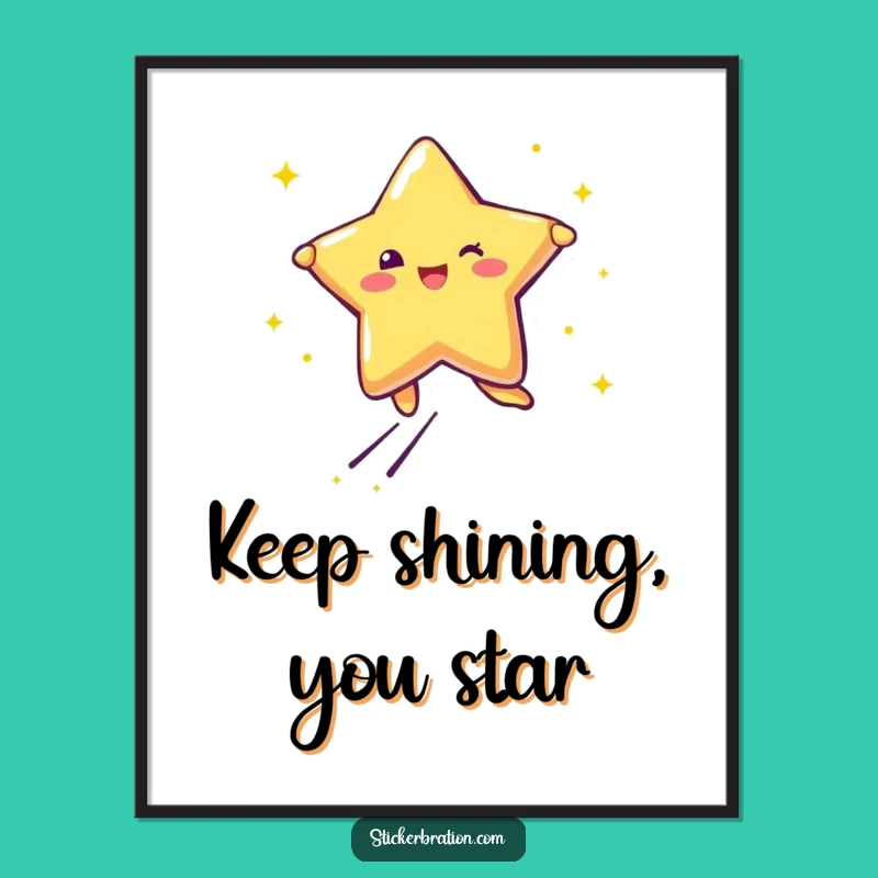Funny Free Printable Star Wall Art - Joyful Leaper Downloadable Art for Decor