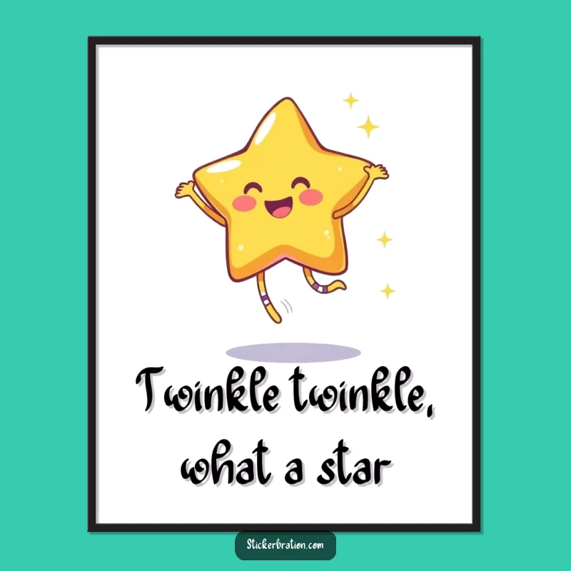Free Printable Star Dance Wall Art - Radiant Downloadable Decor