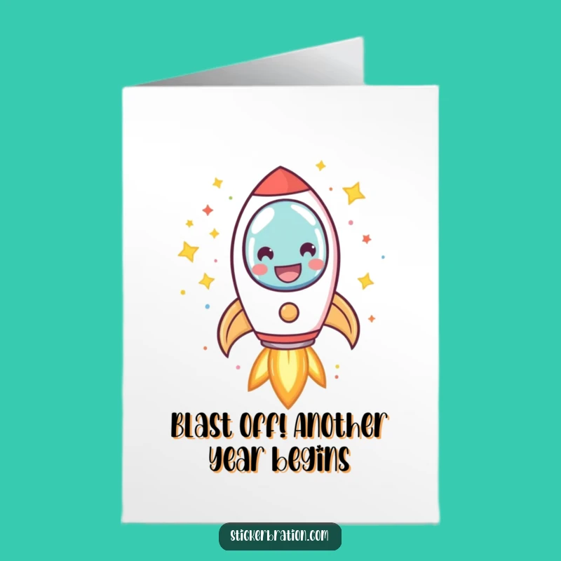 Free Printable Rocket Birthday Card: Blasting Off Fun, a Hilarious Downloadable Gift!