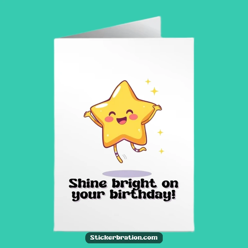 Free Printable Star Dance Birthday Card - Soaring Downloadable Fun