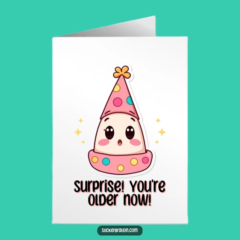 Free Printable Surprised Party Hat Birthday Card - Hilarious Downloadable Gift
