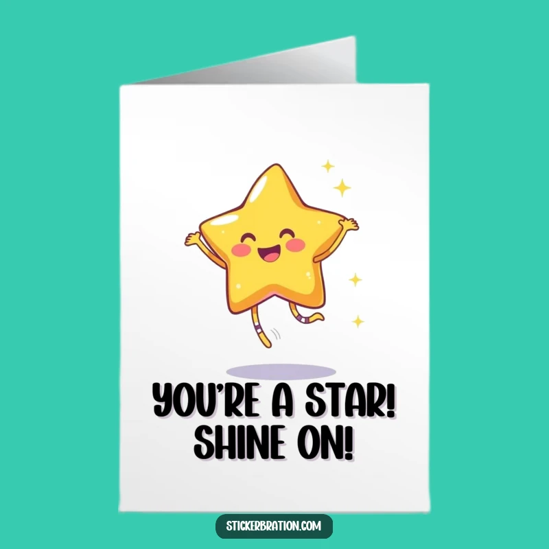 Free Printable Star Dance Congrats Card - Glowing Downloadable