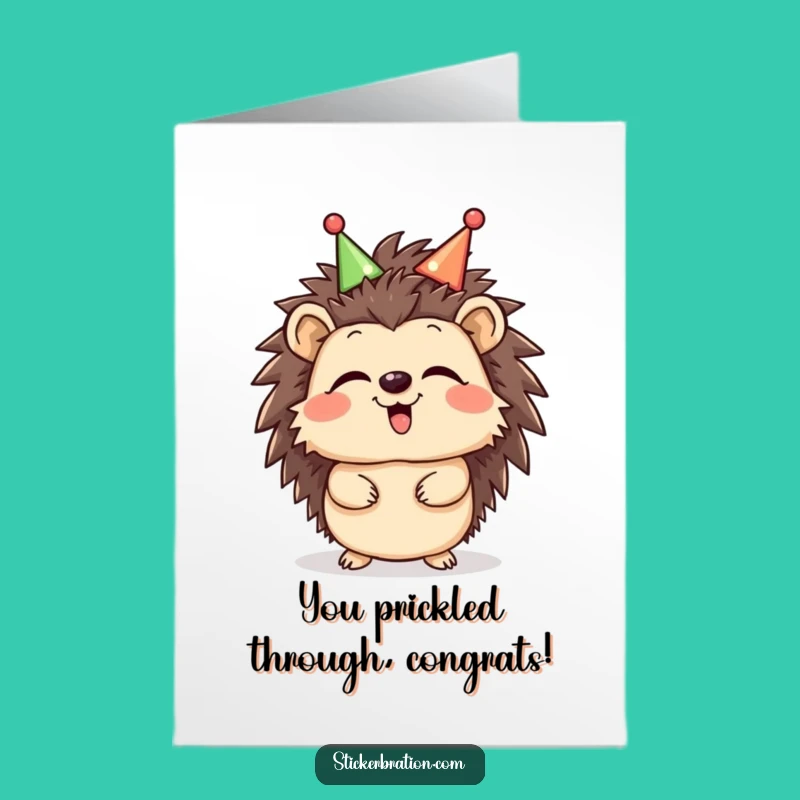 Hedgehog Congrats Card: Free Printable Downloadable for a Joyful Celebration