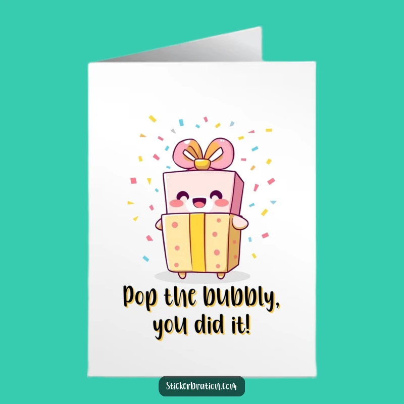 Free Printable Gift Box Congrats Card - Confetti Burst Funny Downloadable Gift