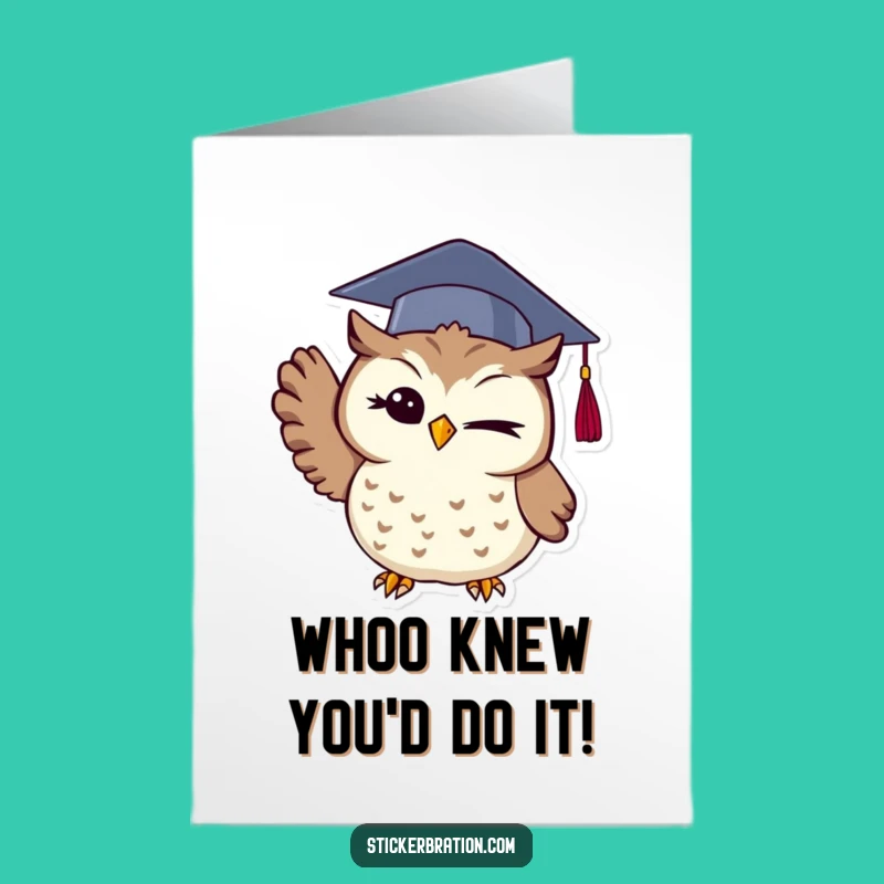 Free Printable Owl Congrats Card: Graduation Toss, a Hilarious Downloadable Gift for Achievers!