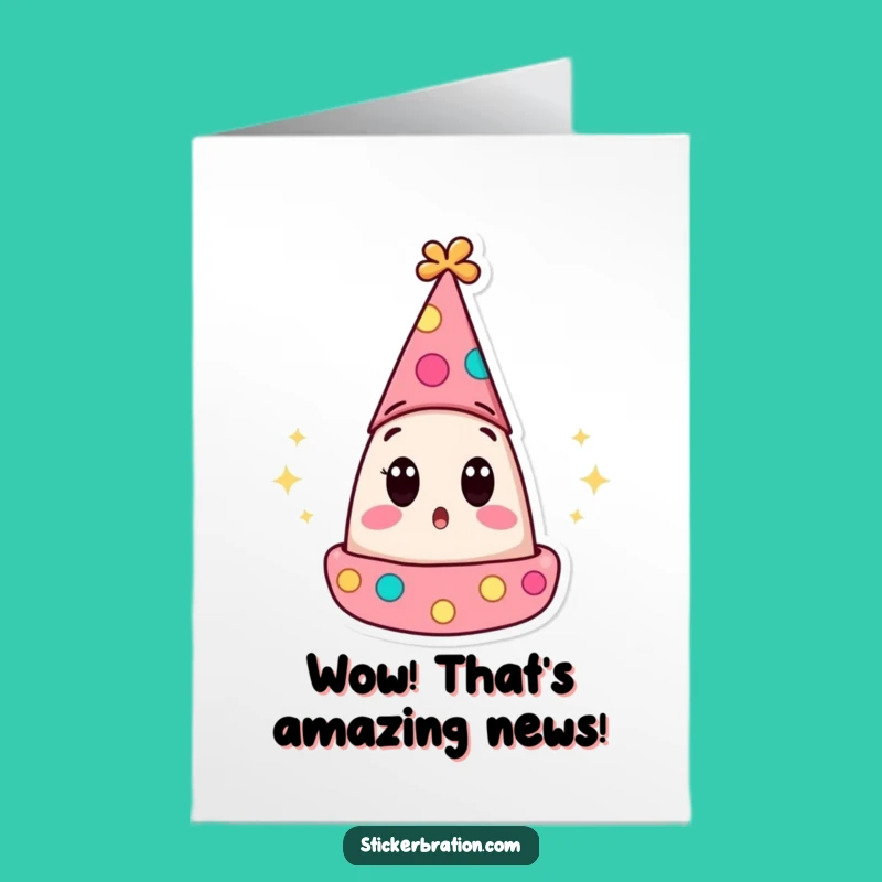 Free Printable Surprised Hat Congrats Card - Fun Downloadable Celebration Gift