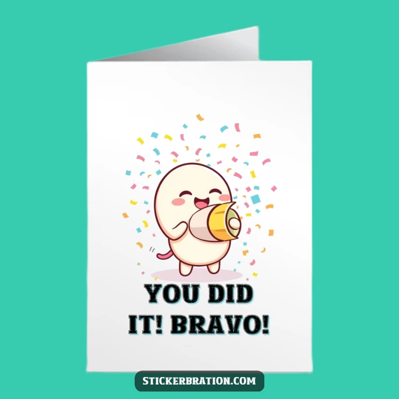 Free Printable Confetti Cannon Congrats Card - Funny Downloadable Celebration Gift