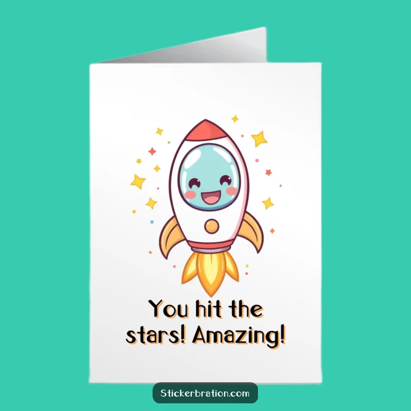Free Printable Rocket Congrats Card: Blasting to Success, a Funny Downloadable Gift!